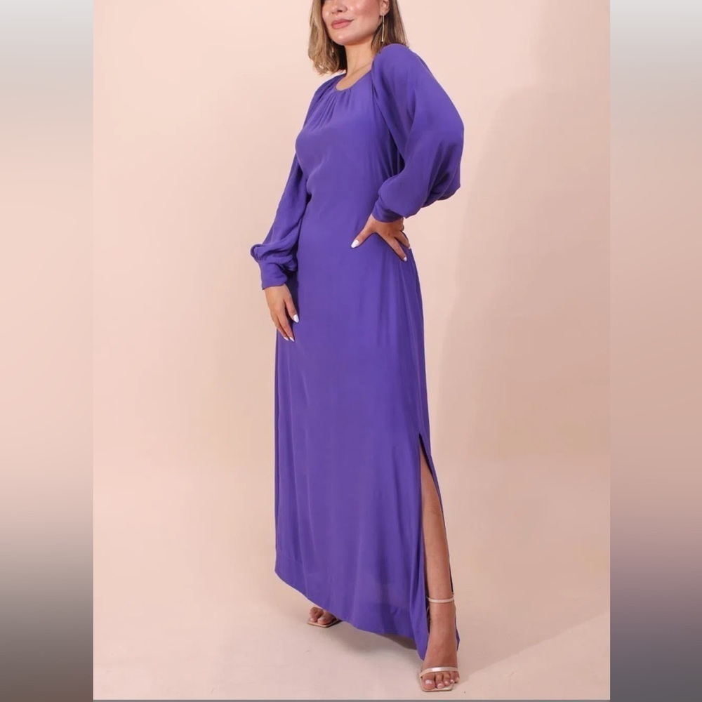 FARM Rio Purple Long Dress Size M - Picture 3 of 12